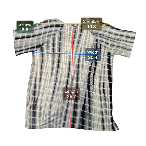 Cover Stitched Short Sleeves Crew Neck Tie-Dye T-Shirt‎ Size Small - Picture 5 of 5